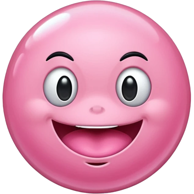 Pink bubble-gum emoji