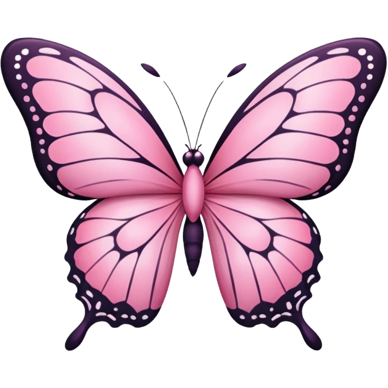 Un papillon rose emoji