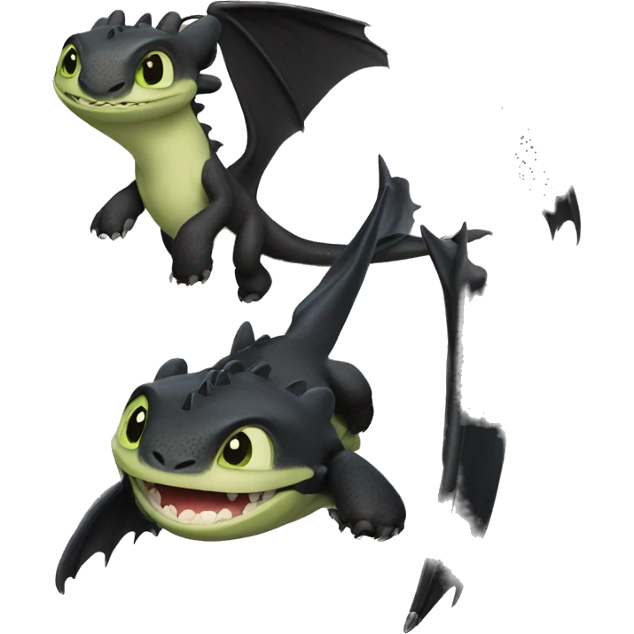 Toothless from How to Train Your Dragon emoji