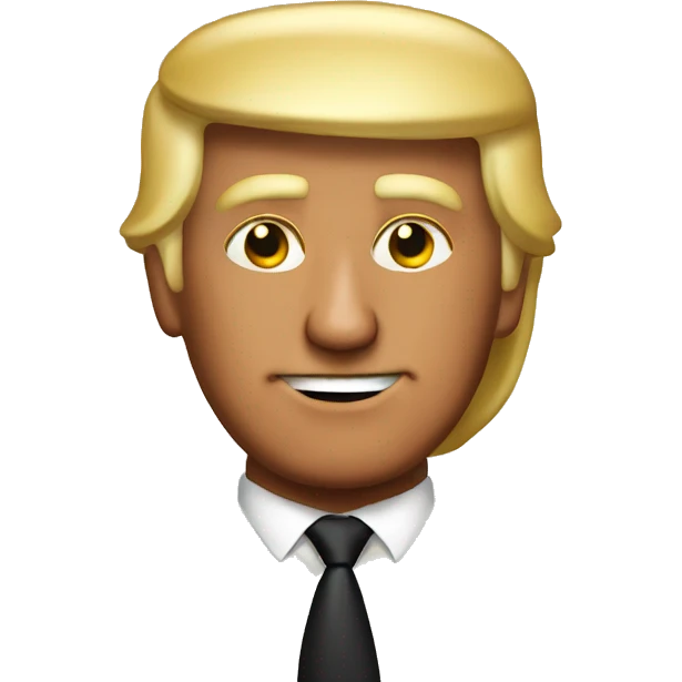 Trump with turkey for hair emoji