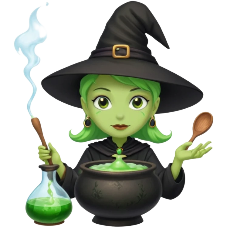 green witch cooking potion emoji