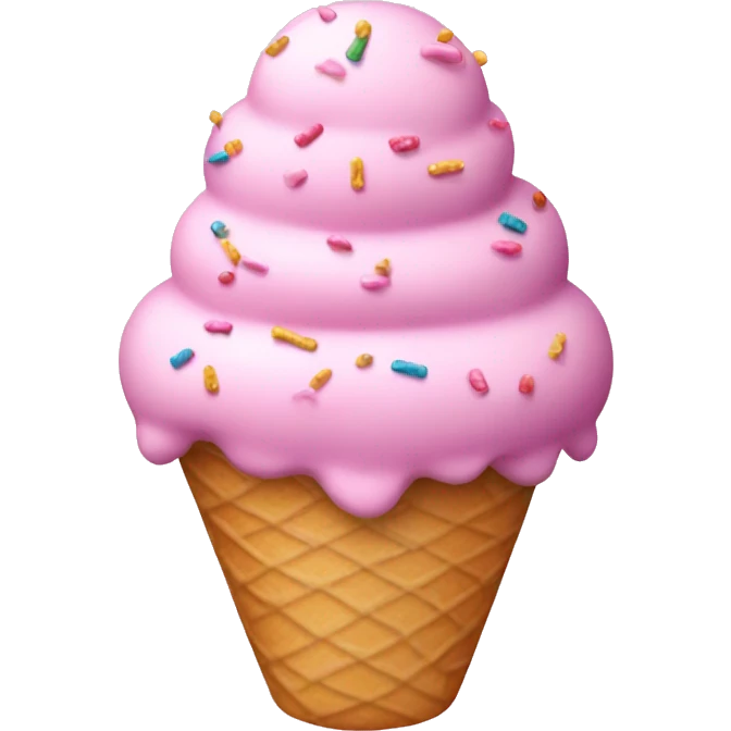 pink ice cream with sprinkles emoji