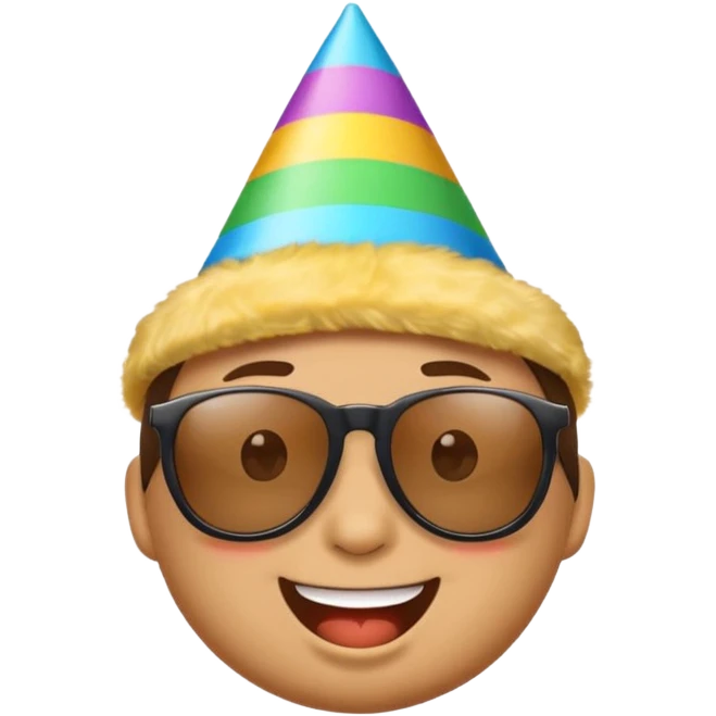 face emoji with party hat and sunglasses emoji