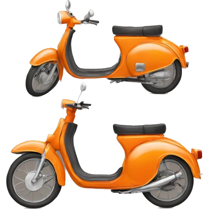 Orange vintage moped emoji
