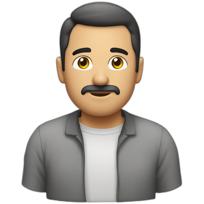 Hombre blanco haciendo corte de mangas emoji