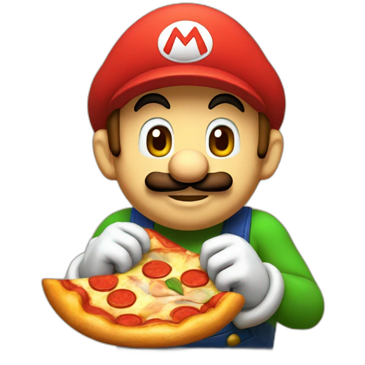 Mario Eat pizza emoji