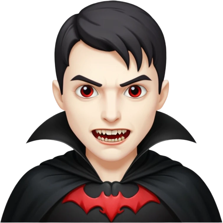 Vampire – Pale figure with fangs and cape emoji