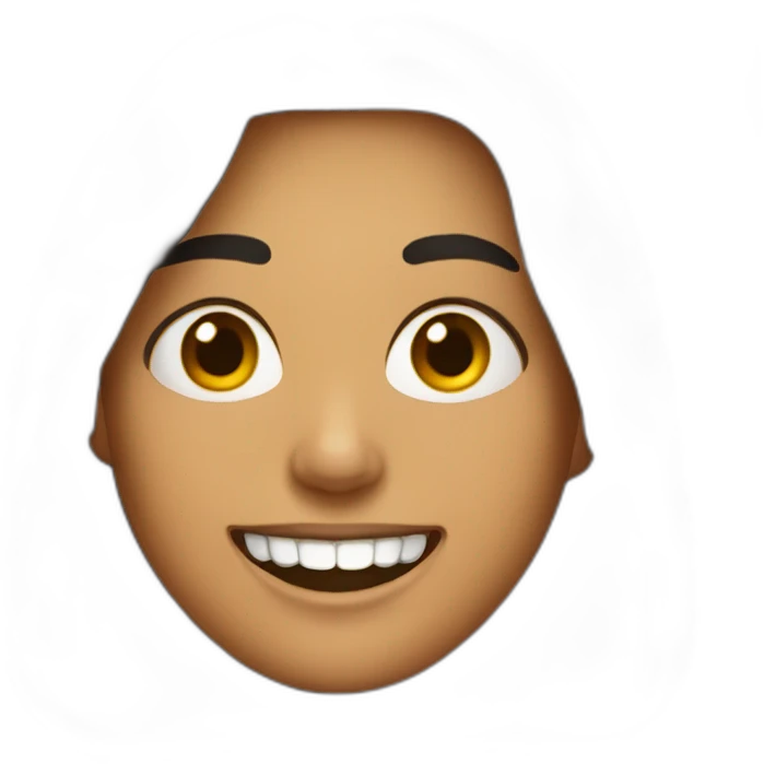 Mujer con dientes muy grandes emoji