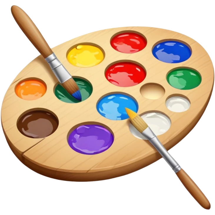art palette with paintbrush emoji