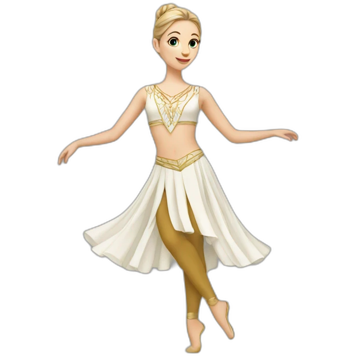 Caucasian dancer in national dress emoji