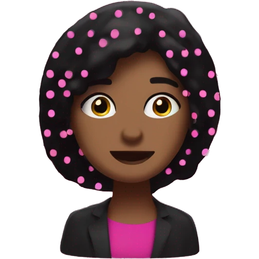 speech bubble dots pink black woman animated gif emoji