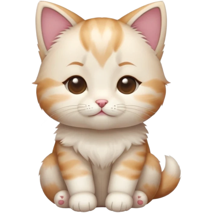 Meimei kitten sitting with eyes closed emoji