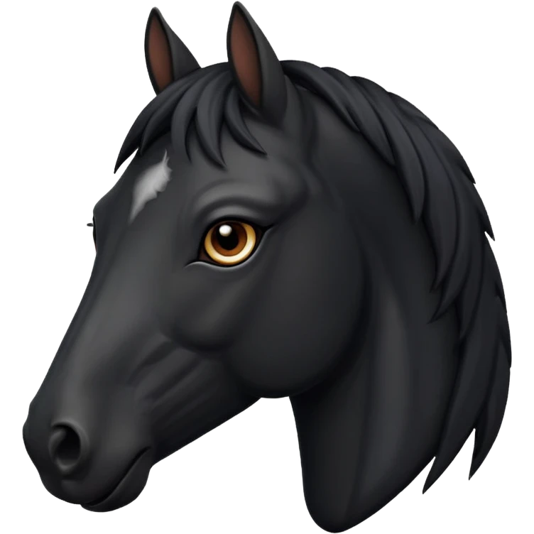 Black horse face emoji