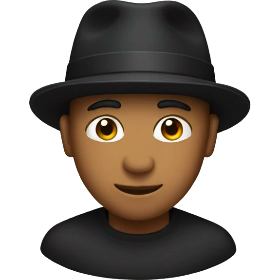 black hat emoji
