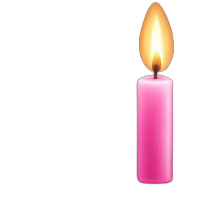 Candle pink emoji