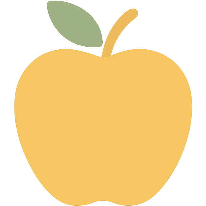 amber colored apple icon emoji