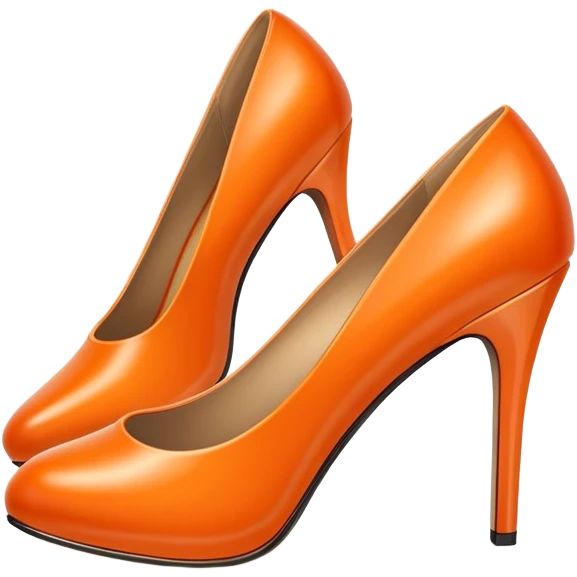 super realistic orange heels emoji