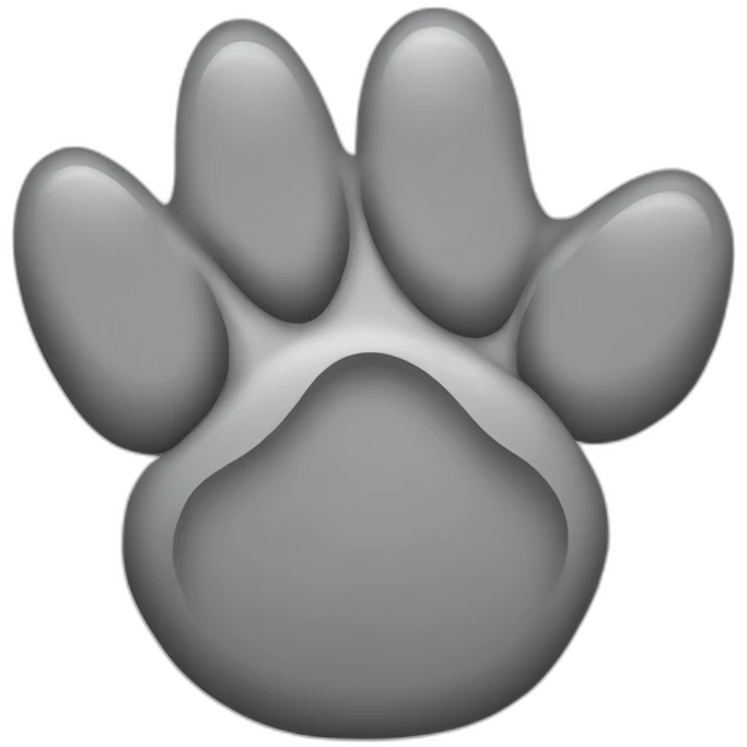 dog paw grey emoji