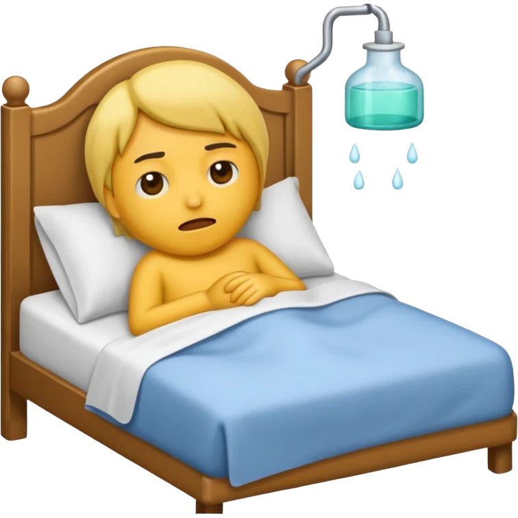 Sick in bed emoji