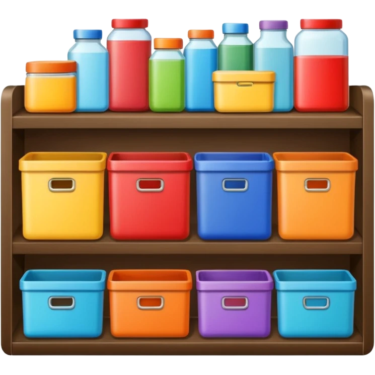 shelf organized household storage emoji