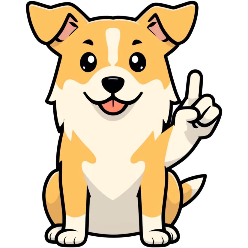 dog with middle finger emoji