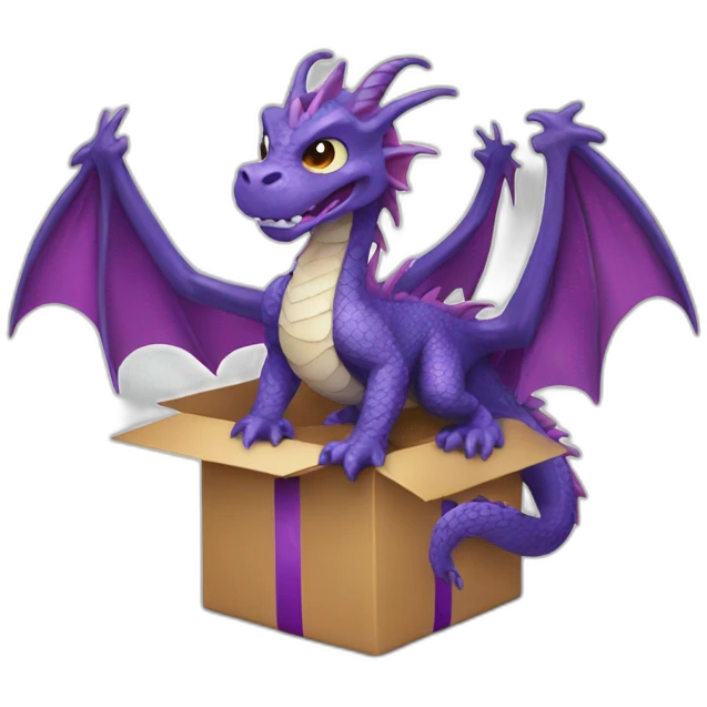 dragon from gift box emoji
