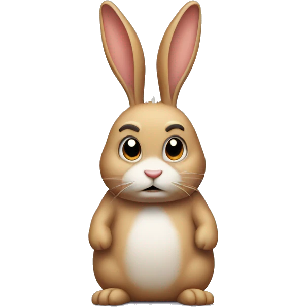 rabbit body unhappy emoji
