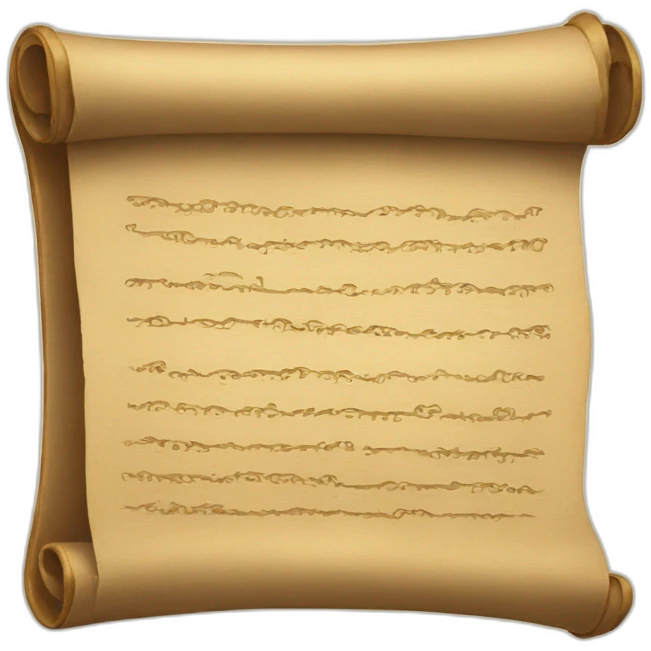 an emoji of an old scroll of text emoji