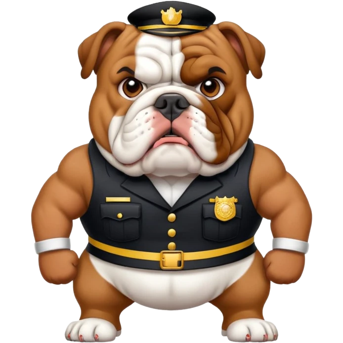 english bulldog as a security guard emoji