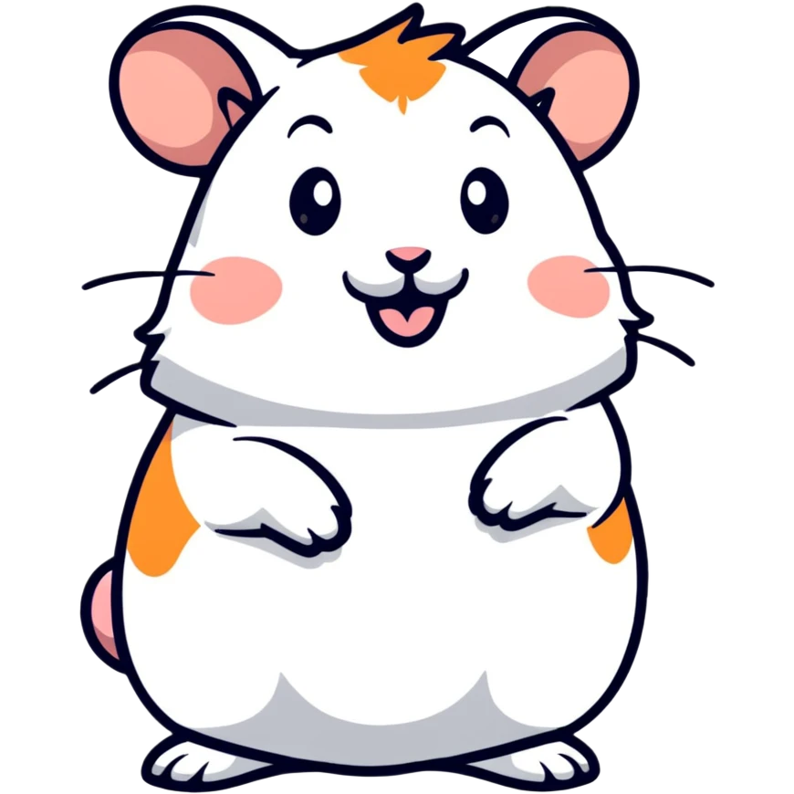 adorable tiny hamster laughing  emoji