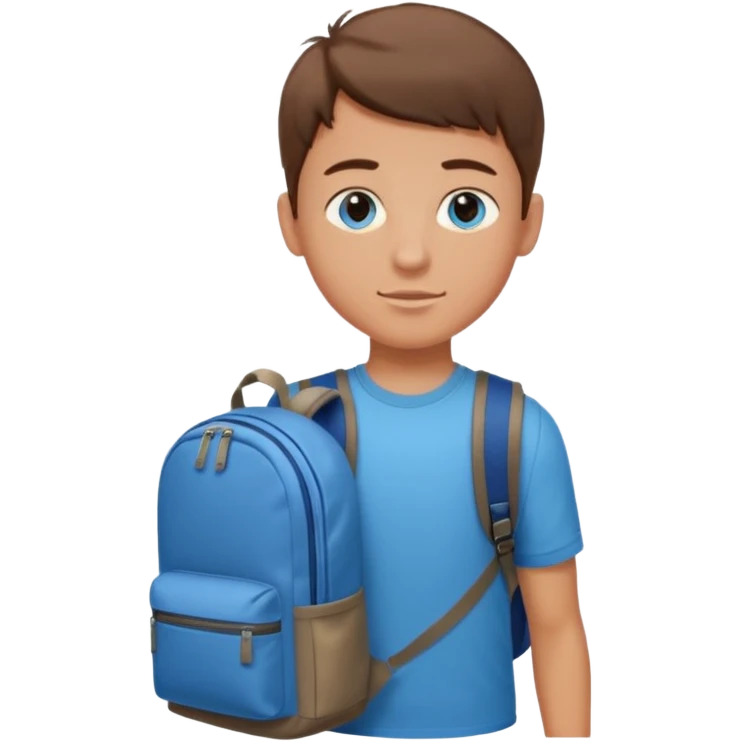 City Backpack Student boy emoji