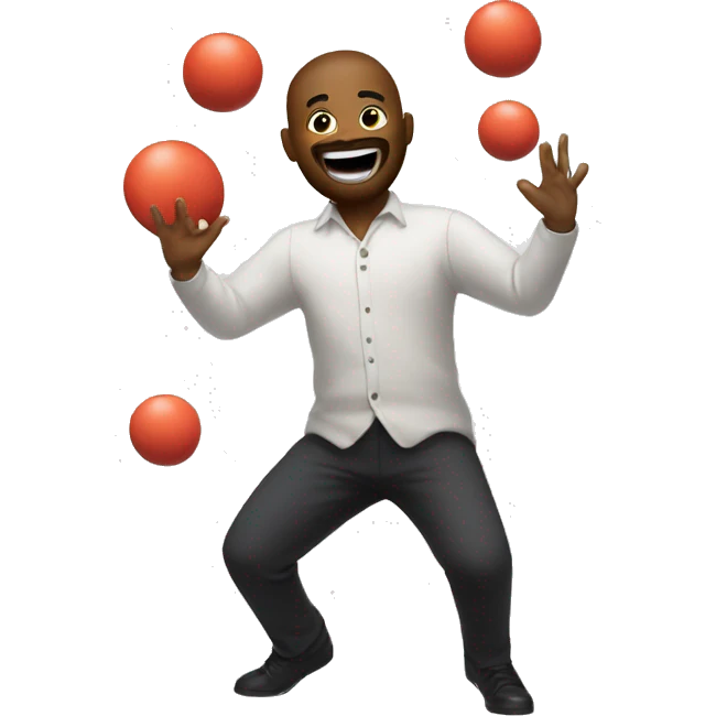 happily juggling emoji