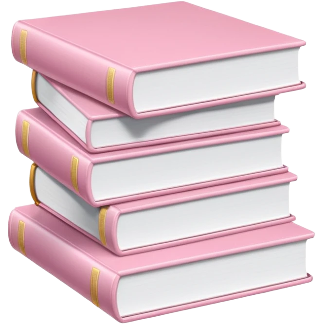 Light Pink and white books emoji