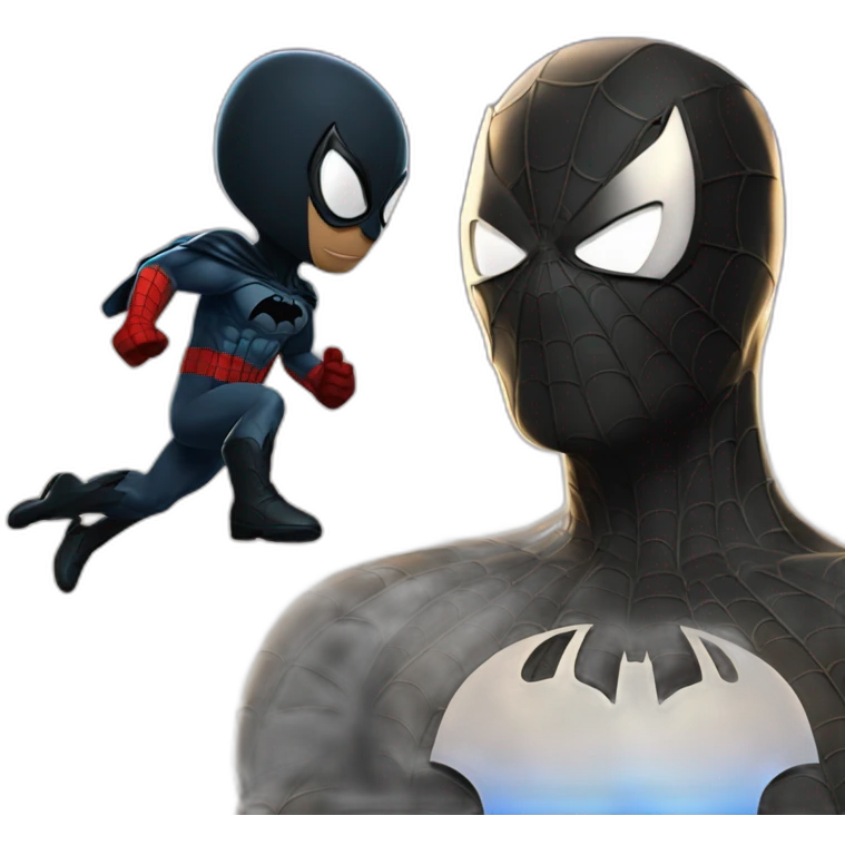 spiderman with batman suot emoji