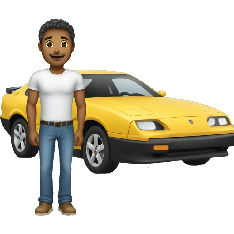 Man in front of car emoji