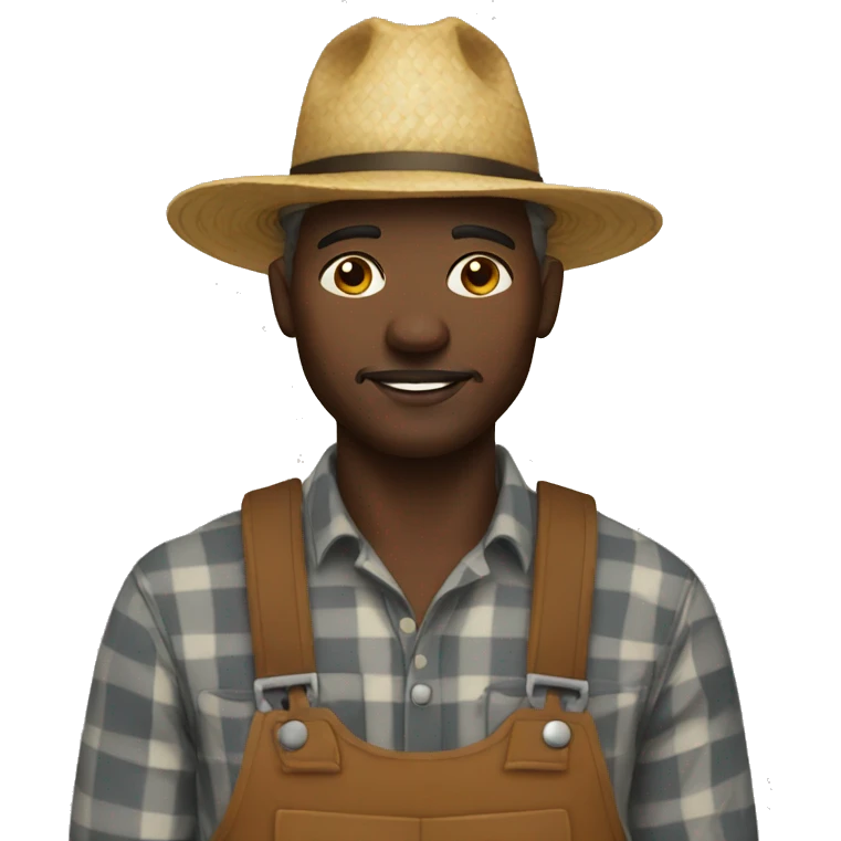 Black farmer emoji