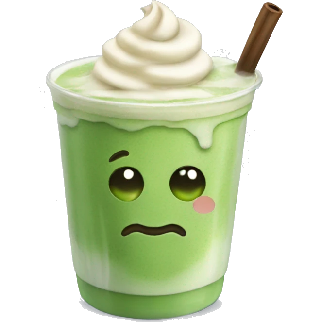 Iced matcha latte  emoji