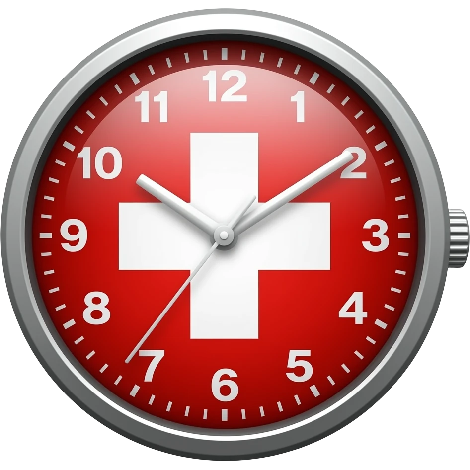 CREA UN EMOJI DE RELOJ SUIZO, PERO QUITALE LA BANDERA DE ZUIZA emoji