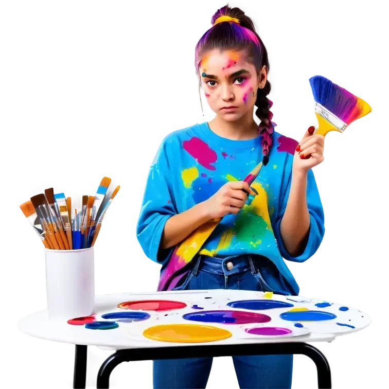 Painter girl emoji