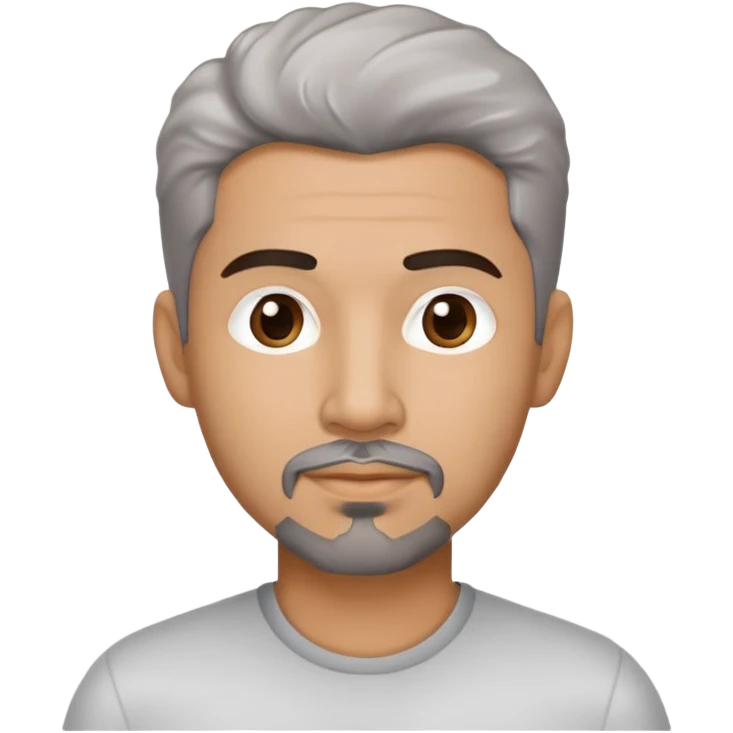 hispanic man salt and pepper hair gotee emoji