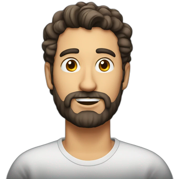 Max amini comedian with short beard emoji