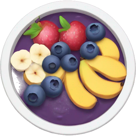 acai bowl with blueberries in it emoji