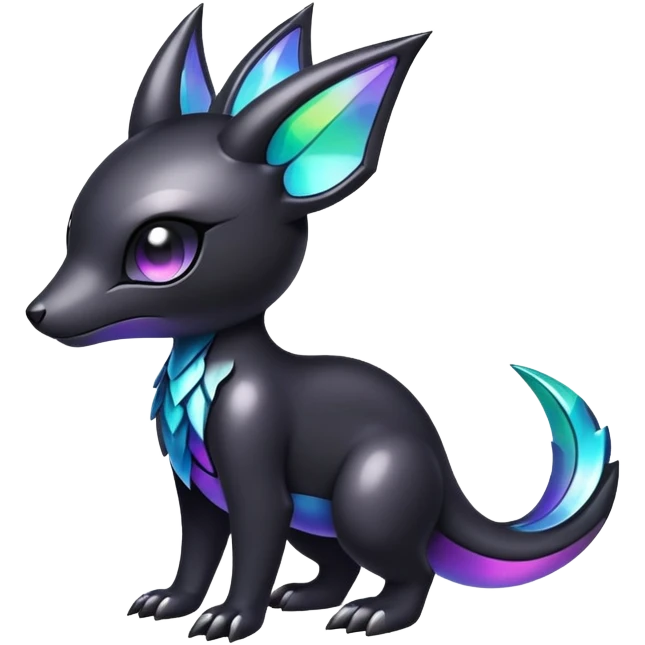  Iridescent black dark fakemon-creature  emoji
