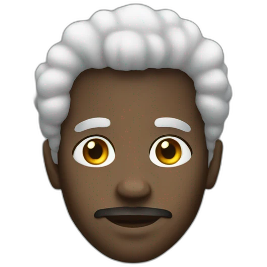 Black man Afro emoji