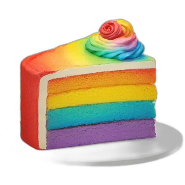 giant rainbow cake emoji