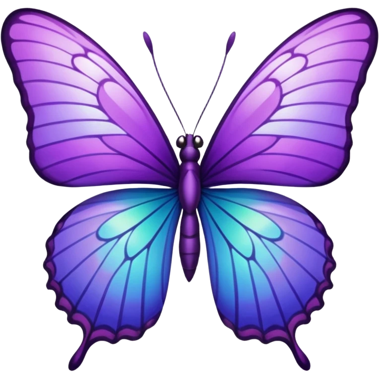 Purple butterfly with sharp ends on each wing emoji