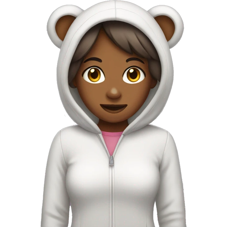 girl wearing bear costume emoji