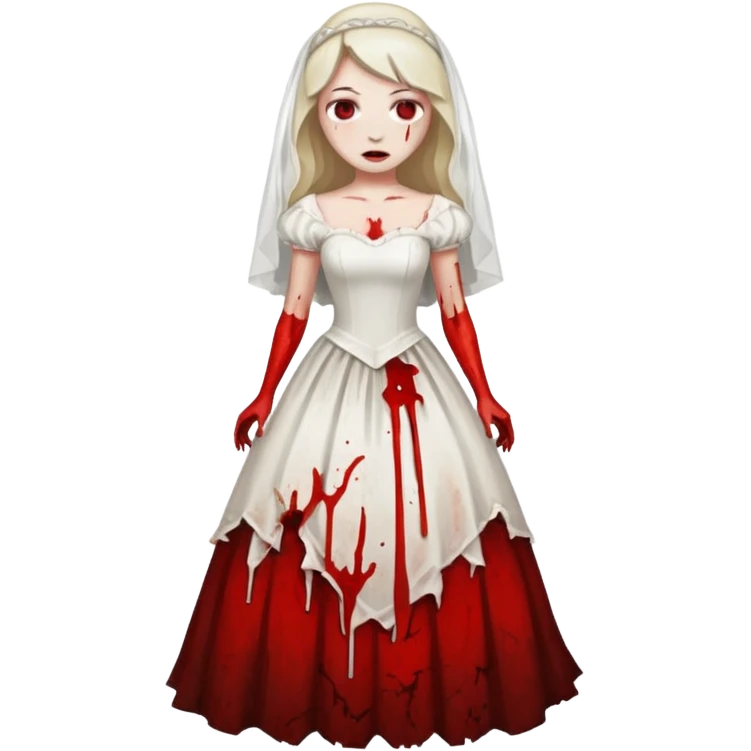 bloody bride dress emoji