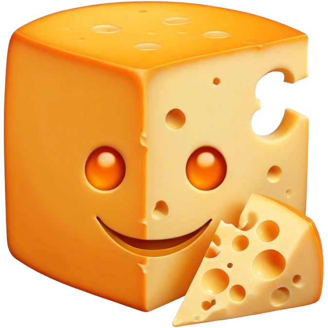 Cheese with an evil smile emoji
