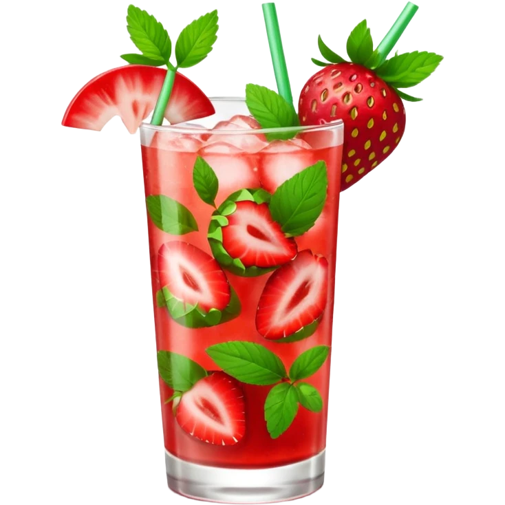 Strawberry mojito emoji